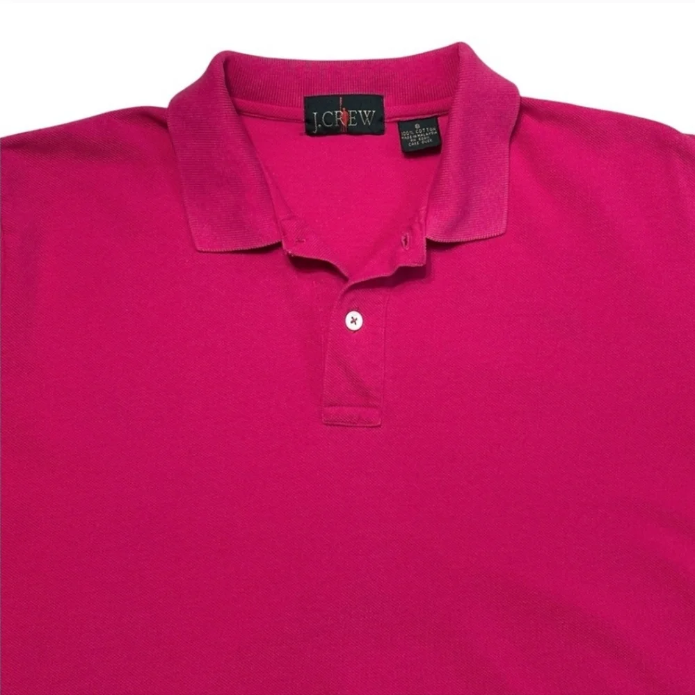 J. CREW Pink Cotton Oarsman Short Sleeve Polo VINTAGE